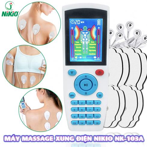 Máy massage xung điện Nikio NK-103 2 điện cực 15 chế độ massage