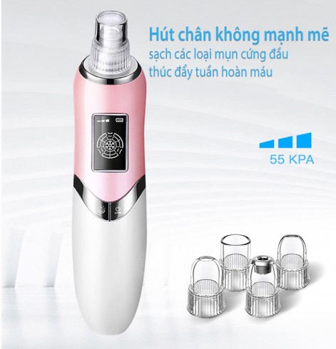 Máy hút mụn kết hợp đầu mát xa nóng lạnh Binzim BZ-0720 - 2in1
