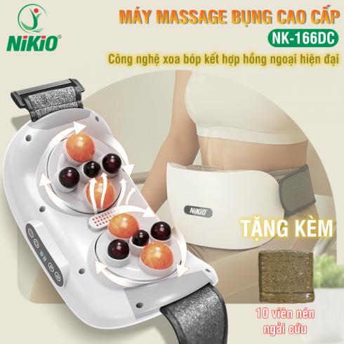 Máy massage bụng giảm mỡ Nikio NK-166DC - Công nghệ xoa bóp kết hợp hồng ngoại