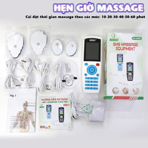 Máy massage xung điện Nikio NK-103A tích hợp TENS và EMS và đa chức năng