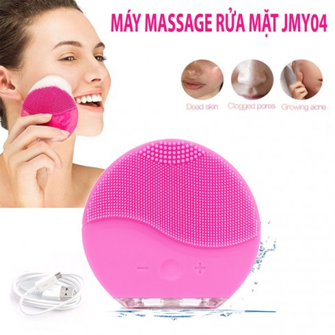Máy massage rửa mặt mini với chế độ rung tần số cao pin sạc Hàn Quốc JMY04