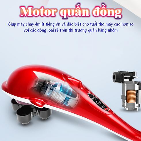 Máy massage cầm tay cá heo Nikio PL-608B - 6 đầu