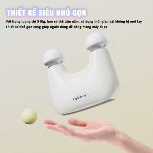 Súng massage cầm tay đầu kép Booster MINI KK - chườm nóng