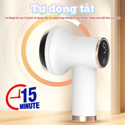 Máy massage cầm tay mini Puli PL-681DC - 9 chế độ rung tùy chỉnh 8 đầu massage chuyên dụng