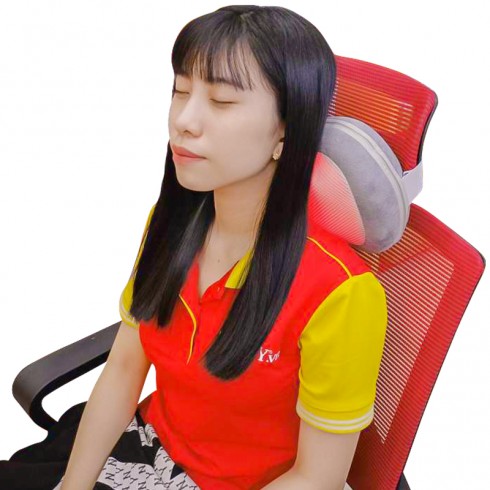 Gối massage cổ vai gáy pin sạc Nikio NK-135DC - Xoa bóp kết hợp hồng ngoại