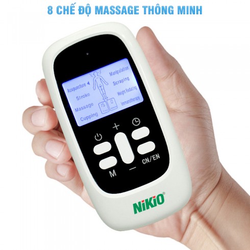Máy massage xung điện 8 chế độ massage pin sạc Nikio NK-100