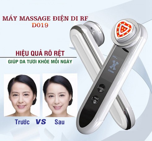 Máy massage mặt ion điện di RF làm trẻ hóa da D019 - 5in1