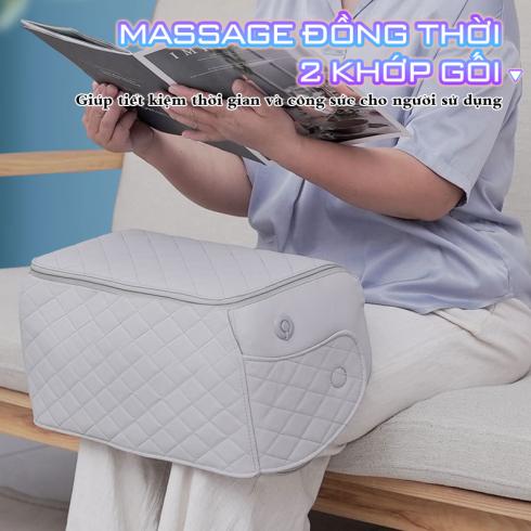 Máy massage đầu gối YIJIA YJ-908F - 5 cường độ massage 9 cường độ rung và túi ngải cứu đi kèm