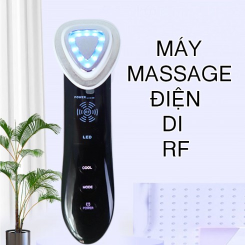 Video Máy massage mặt điện di RF đa năng kết hợp ánh sáng sinh học làm đẹp da thế hệ mới