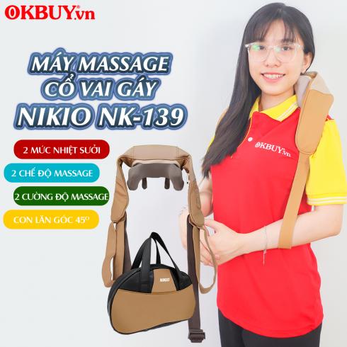 Video Máy massage cổ vai gáy Nikio NK-139 - Dòng pin sạc cao cấp có dây đai tiện lợi